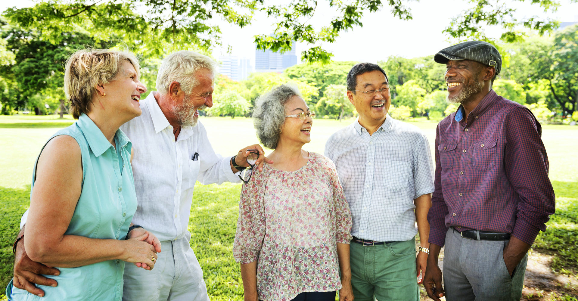 portrait of seniors smiling