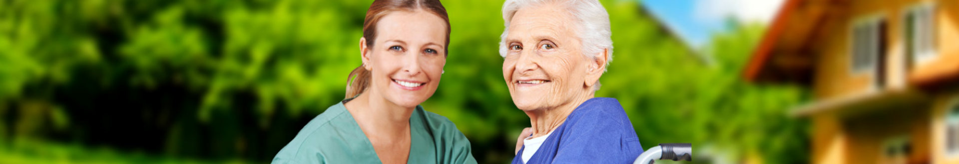 Geriatric care with nurse and senior woman