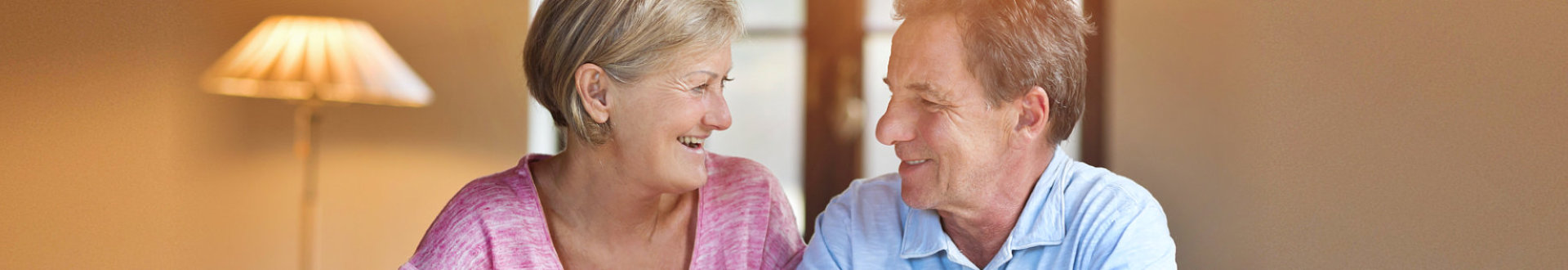 senior couple smiling