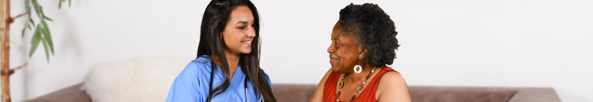 Health Care Worker and Elderly Woman